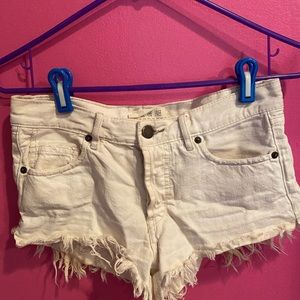 White free people shorts